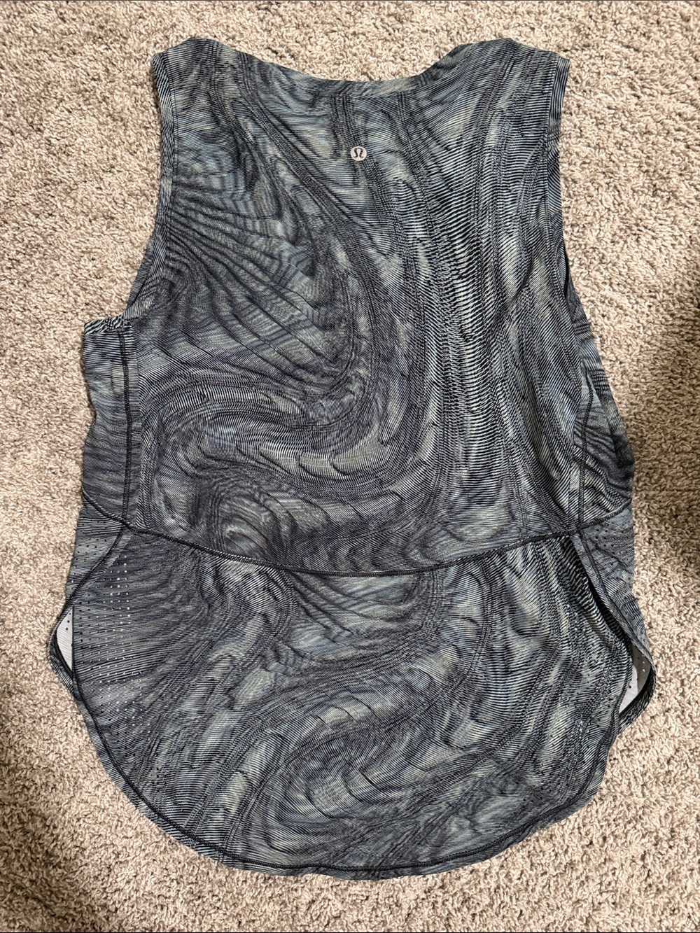 lululemon athletica Black and Gray Swirl-Print Tank